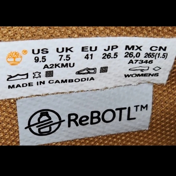 Timberland Sky 6" Lace-Up Lug Sole Platform Leather Boots Womens Size-9.5 Brown - Picture 7 of 7